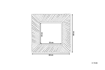 Pashel Speil 60x60 cm - Tre/Natur - Interiør - Speil - Veggspeil