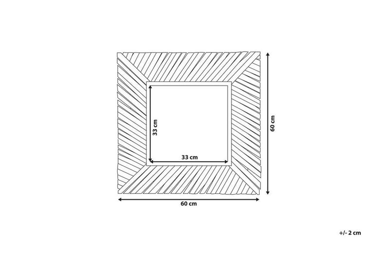 Pashel Speil 60x60 cm - Tre/Natur - Interiør - Speil - Veggspeil
