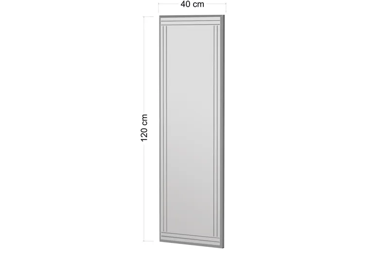 Pauli Speil 40 cm Rektangulær - Hvit - Interiør - Speil - Veggspeil