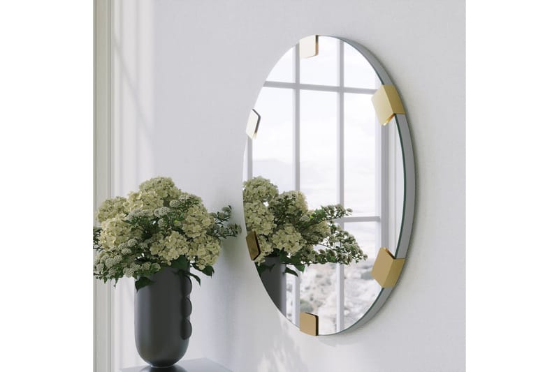 Porp Speil 60 cm Rund - Gull - Interiør - Speil - Veggspeil