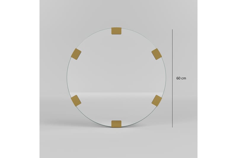 Porp Speil 60 cm Rund - Gull - Interiør - Speil - Veggspeil