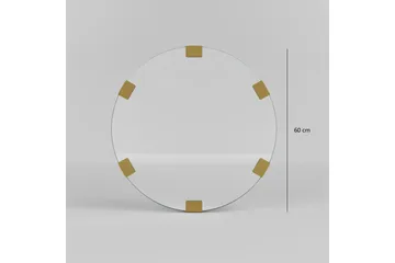 Porp Speil 60 cm Rund - Gull - Interiør - Speil - Veggspeil