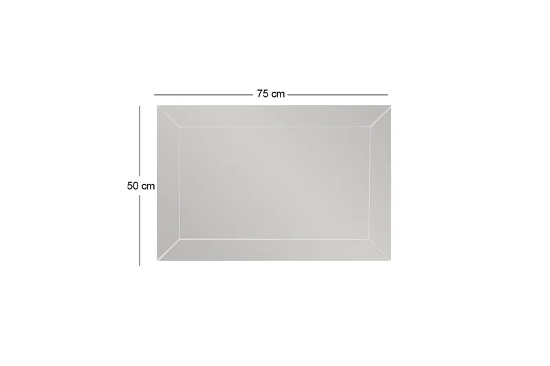 Rosan Speil 50 cm Rektangulær - Hvit - Interiør - Speil - Veggspeil
