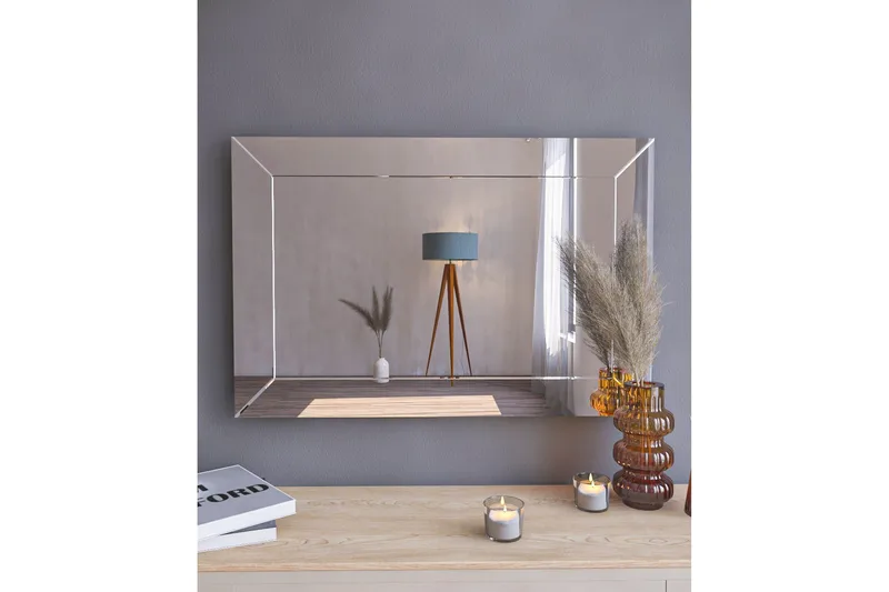 Rosan Speil 50 cm Rektangulær - Hvit - Interiør - Speil - Veggspeil