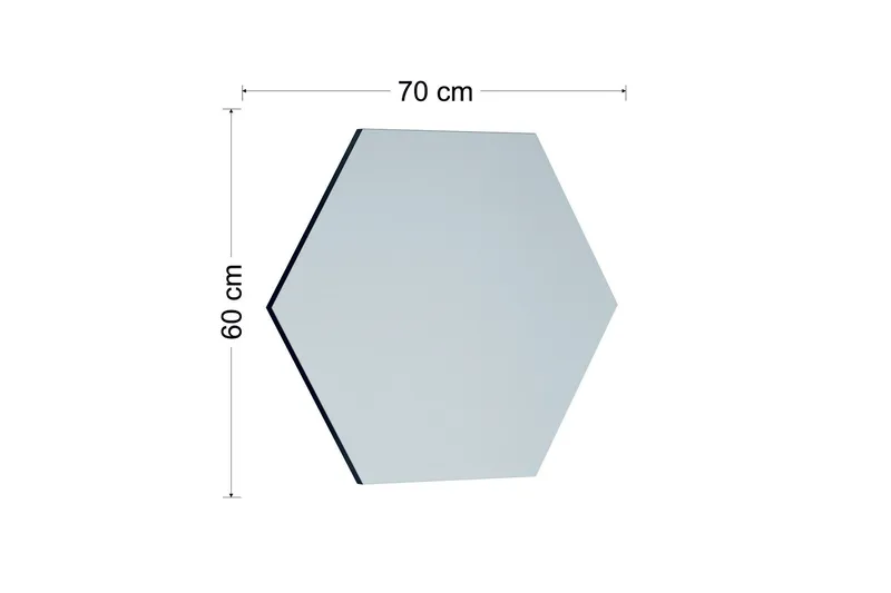 Rubal Speil 70 cm Rektangulær - Svart - Interiør - Speil - Veggspeil