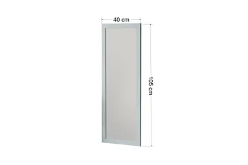 Rubo Speil 40 cm Rektangulær - Hvit - Interiør - Speil - Veggspeil
