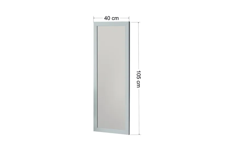 Rubo Speil 40 cm Rektangulær - Hvit - Interiør - Speil - Veggspeil
