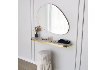 Ruzina Speil 90 cm Rektangulær - Gull - Interiør - Speil - Veggspeil