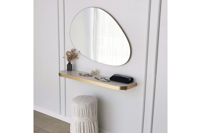 Ruzina Speil 90 cm Rektangulær - Gull - Interiør - Speil - Veggspeil