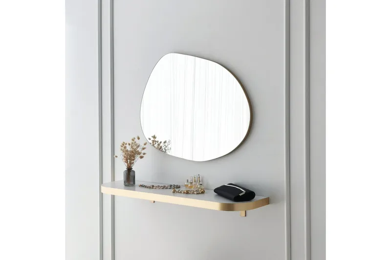 Samtens Speil 75 cm Rektangulær - Gull - Interiør - Speil - Veggspeil