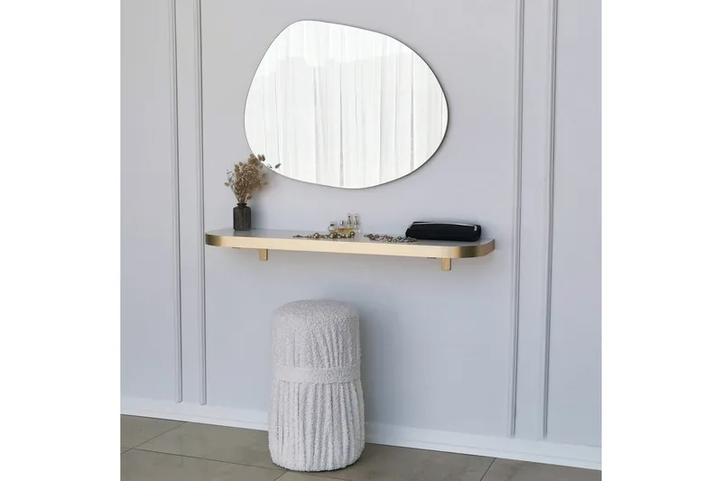 Samtens Speil 75 cm Rektangulær - Gull - Interiør - Speil - Veggspeil