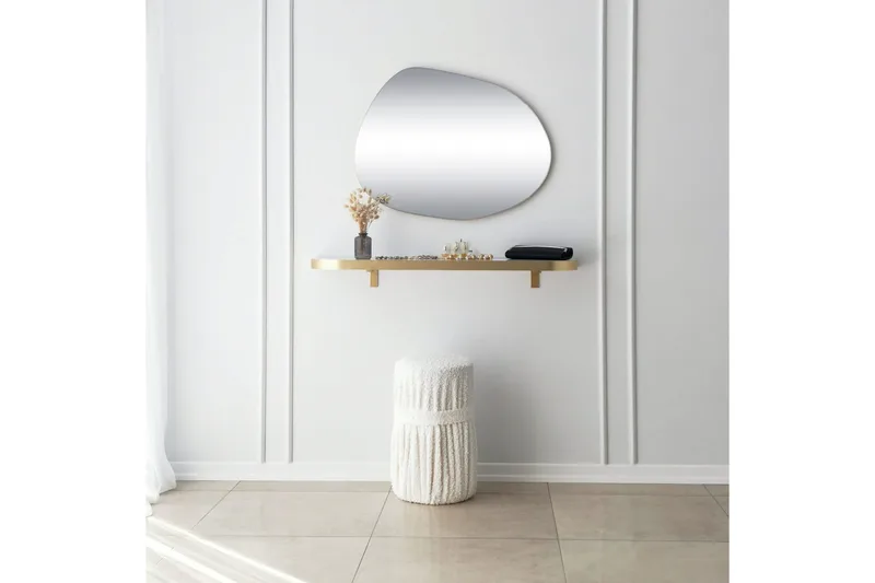 Samtens Speil 75 cm Rektangulær - Gull - Interiør - Speil - Veggspeil