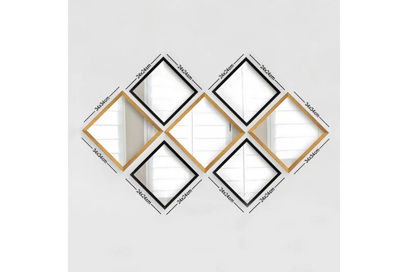 Sarata Speil, Gull/Sølv/Svart