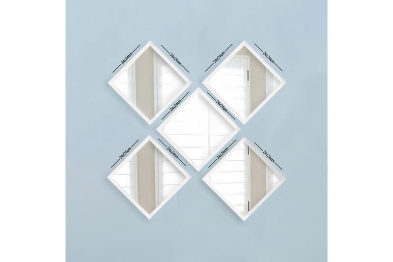 Sarata Speil, Hvit/Sølv