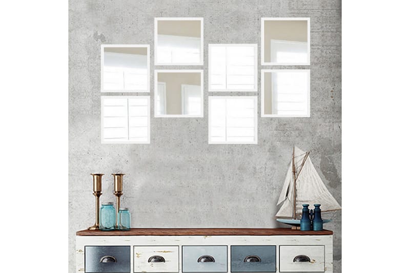 Sarata Speil - Hvit/Sølv - Interiør - Speil - Veggspeil