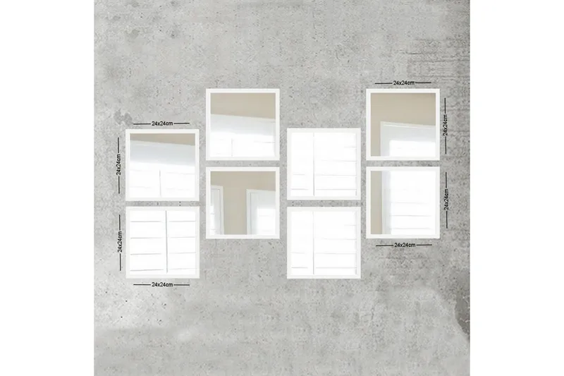 Sarata Speil, Hvit/Sølv