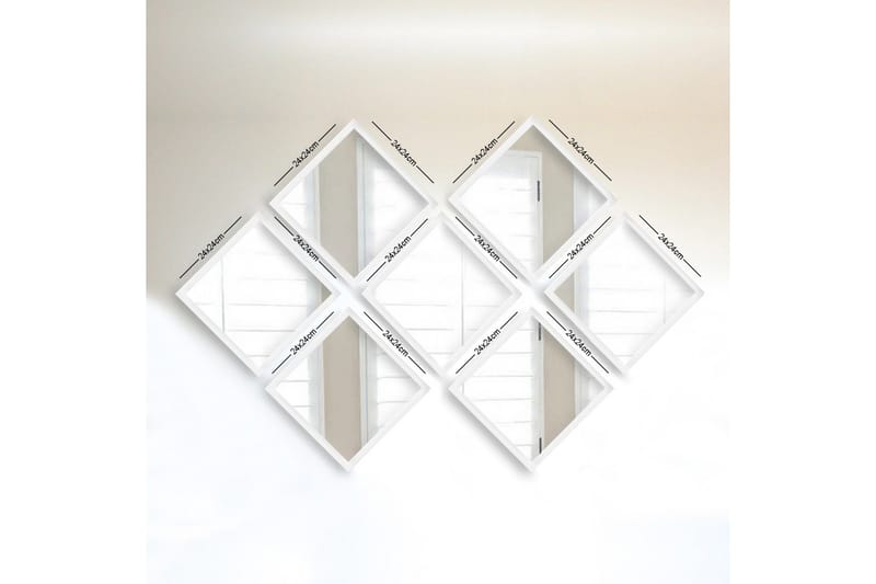 Sarata Speil, Hvit/Sølv