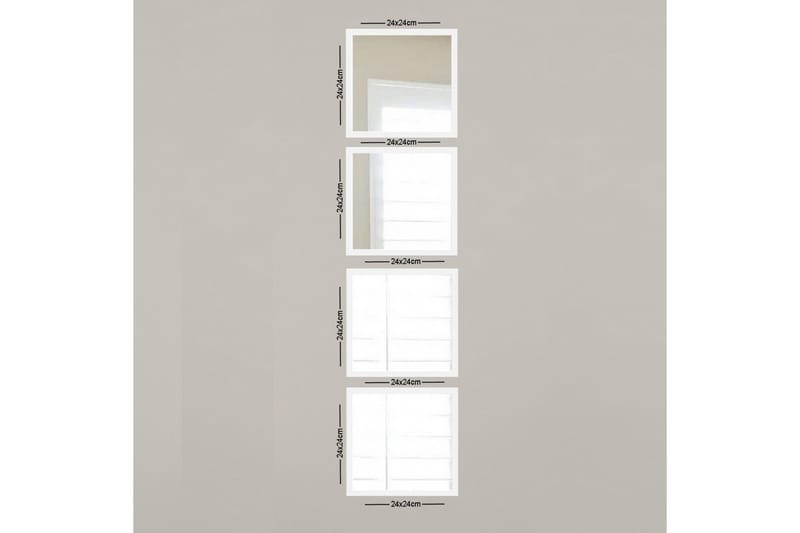 Sarata Speil, Hvit/Sølv