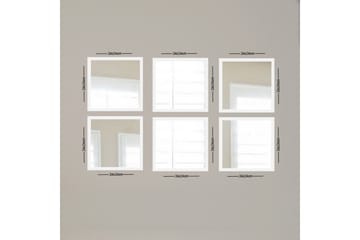 Sarata Speil - Hvit/Sølv - Interiør - Speil - Veggspeil