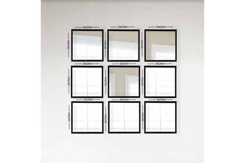 Sarata Speil, Sølv/Svart