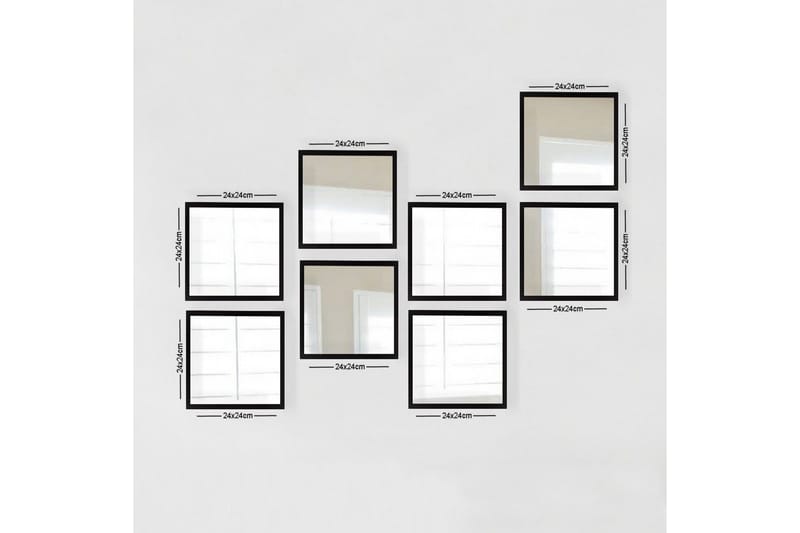 Sarata Speil - Sølv/Svart - Interiør - Speil - Veggspeil