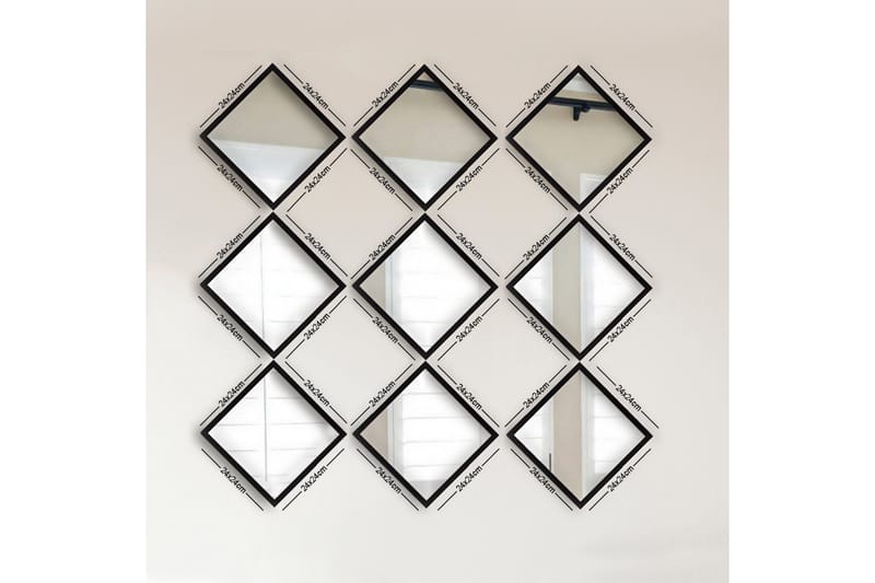 Sarata Speil, Sølv/Svart