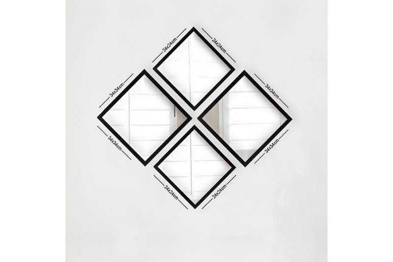 Sarata Speil, Sølv/Svart