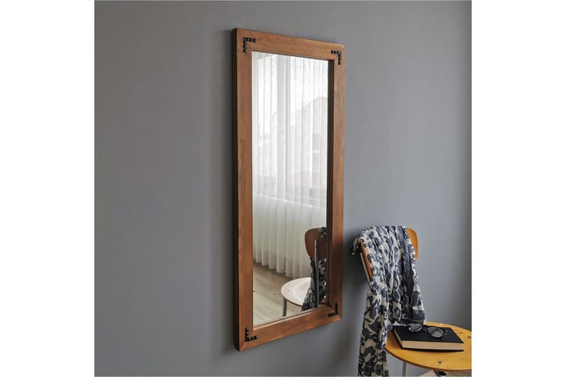 Shakeil Dekorasjonsspeil 50 cm - Valnøtt - Interiør - Speil - Veggspeil