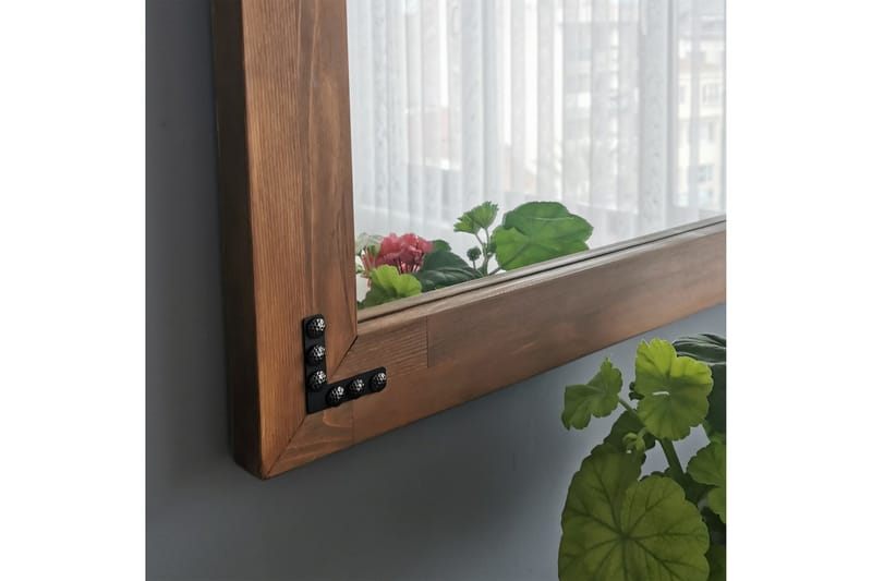 Shakeil Dekorasjonsspeil 50 cm - Valnøtt - Interiør - Speil - Veggspeil