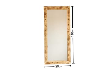 Sheritha Dekorasjonsspeil 50 cm - Valnøtt - Interiør - Speil - Veggspeil