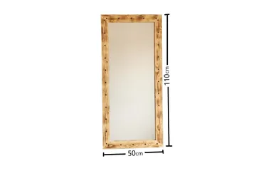 Sheritha Dekorasjonsspeil 50 cm - Valnøtt - Interiør - Speil - Veggspeil