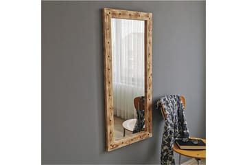 Sheritha Dekorasjonsspeil 50 cm - Valnøtt - Interiør - Speil - Veggspeil