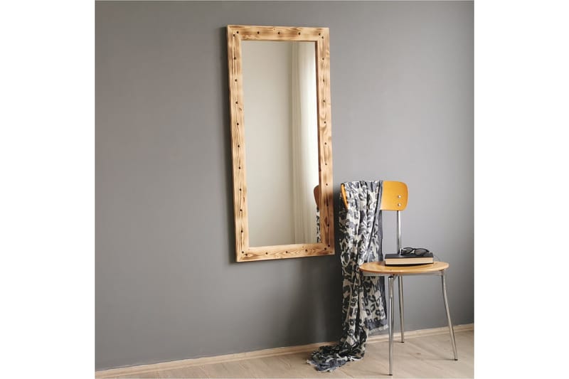 Sheritha Dekorasjonsspeil 50 cm - Valnøtt - Interiør - Speil - Veggspeil