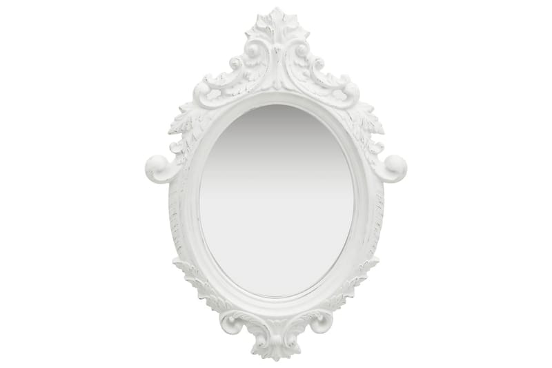 Veggspeil slott-stil 56x76 cm hvit - Gangspeil - Veggspeil