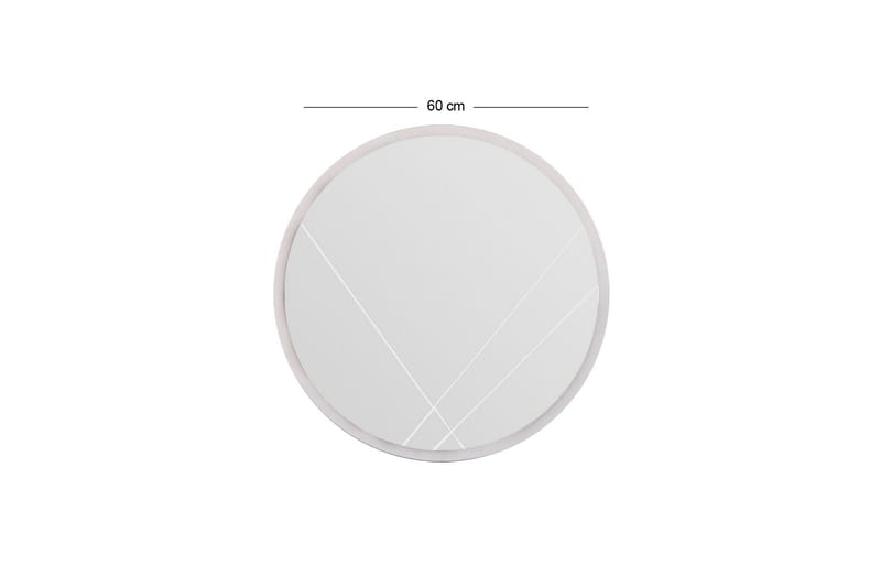 Smooth Speil 60 cm Rund - Hvit - Interiør - Speil - Veggspeil