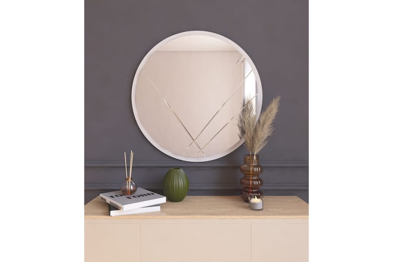 Smooth Speil 60 cm Rund - Hvit - Interiør - Speil - Veggspeil