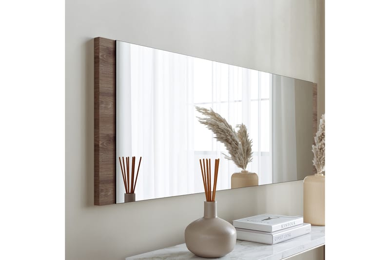Speil 40x120 cm - Valnøtt - Gangspeil - Veggspeil
