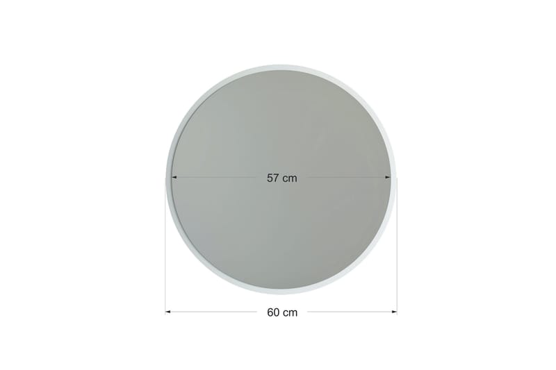 Speil 60x60 cm - Hvit - Interiør - Speil - Veggspeil