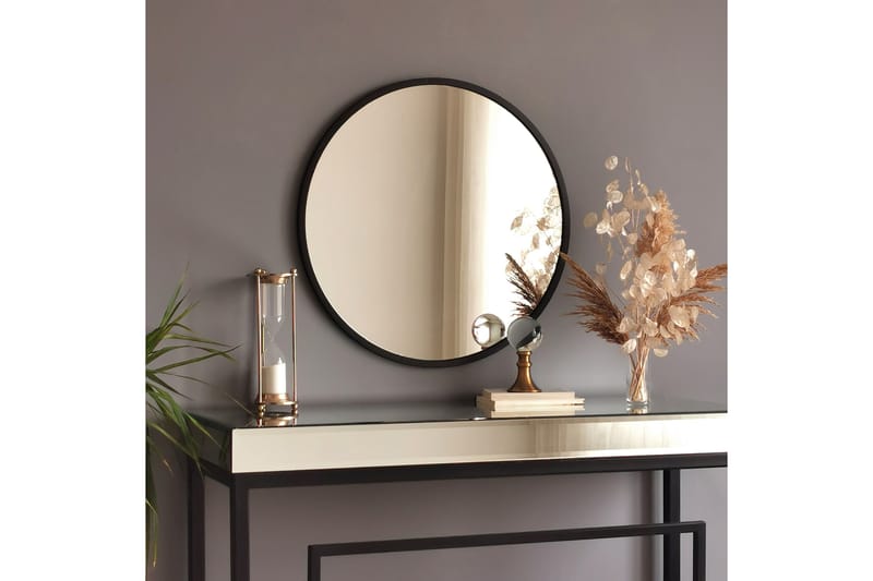 Speil 60x60 cm - Metall/Svart - Gangspeil - Veggspeil