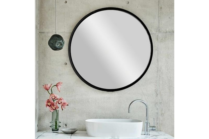 Speil 60x60 cm - Svart - Gangspeil - Veggspeil