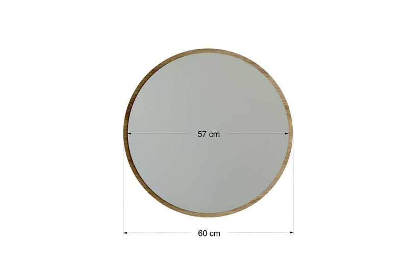 Speil 60x60 cm - Valnøtt - Gangspeil - Veggspeil