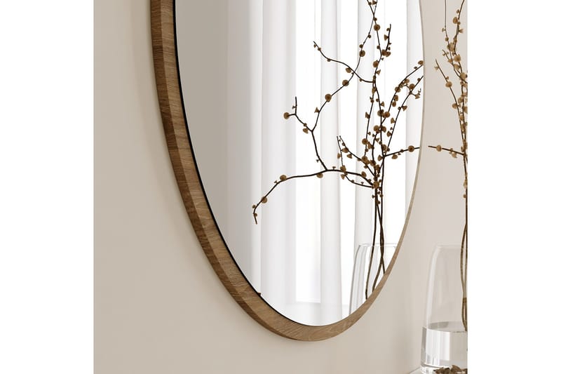 Speil 60x60 cm - Valnøtt - Interiør - Speil - Veggspeil