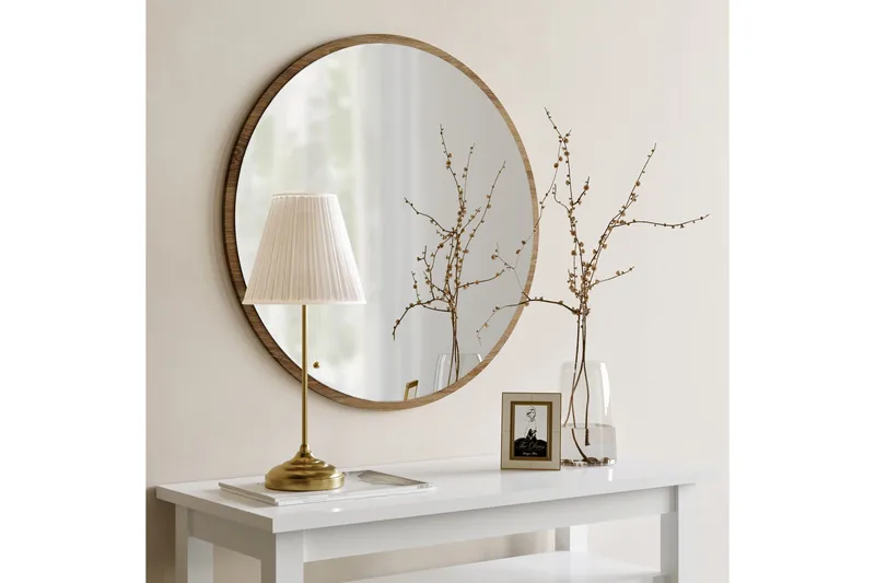 Speil 60x60 cm - Valnøtt - Interiør - Speil - Veggspeil