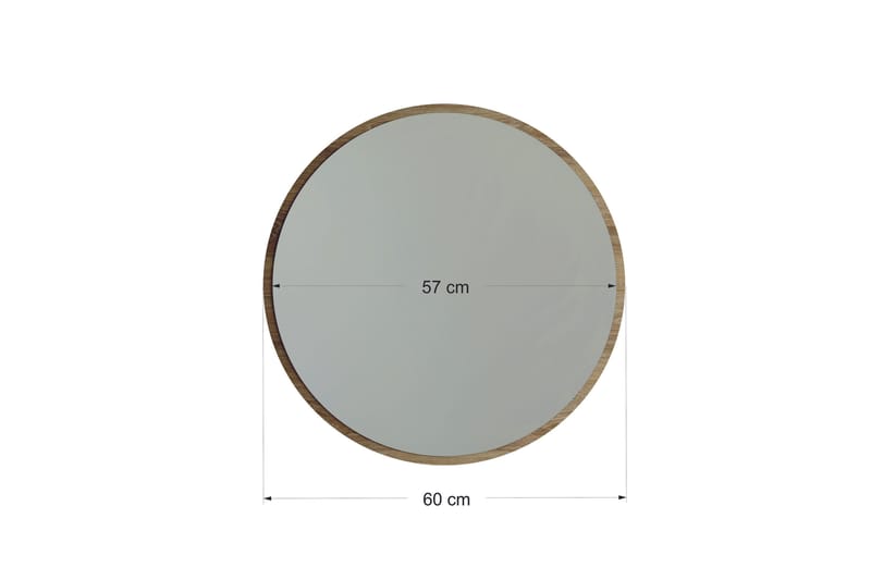 Speil 60x60 cm - Valnøtt - Interiør - Speil - Veggspeil