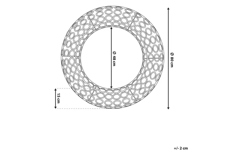 Speil 80 cm gull BOURDON - Gull - Interiør - Speil - Veggspeil