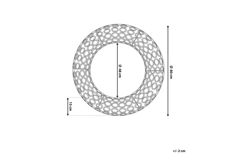 Speil 80 cm gull BOURDON - Gull - Interiør - Speil - Veggspeil