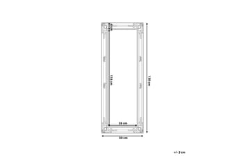 Speil Aisenberg 50x130 cm - Svart - Interiør - Speil - Veggspeil