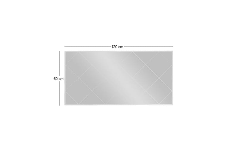Speil Assa 60 cm Rektangulær - Hvit - Gangspeil - Veggspeil