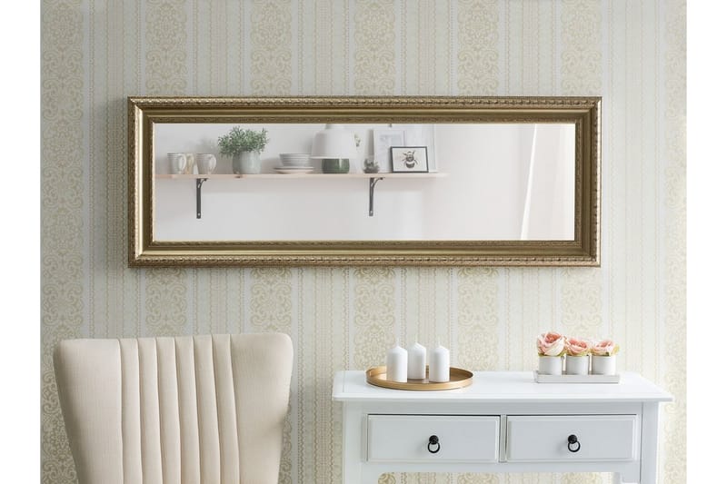 Speil Aurillac 51 cm - Gull - Gangspeil - Helkroppsspeil - Veggspeil