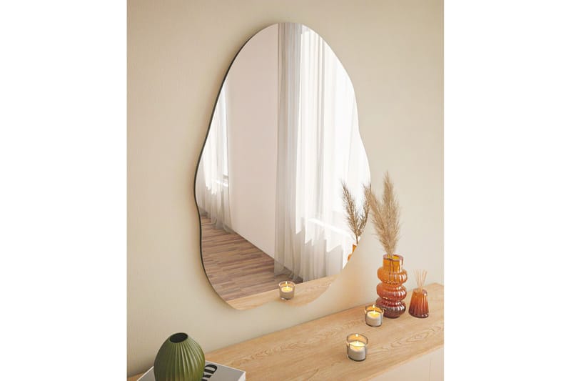 Speil Besso 60 cm Asymmetrisk - Svart - Gangspeil - Veggspeil